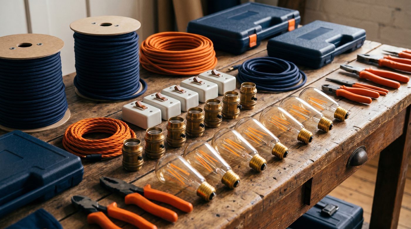 Materiais elétricos — fios, cabos, disjuntores e tomadas